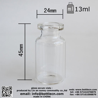 empty flip top 10ml clear serum crimp glass vial necklace tube drug vial